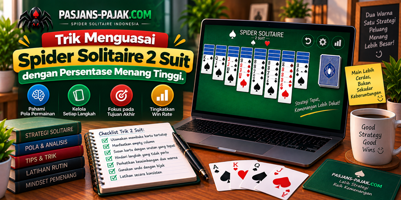 Trik Menguasai Spider Solitaire 2 Suit dengan Persentase Menang Tinggi