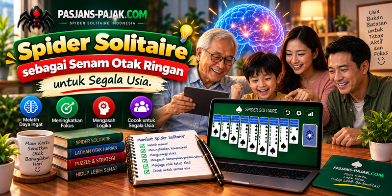 Spider Solitaire sebagai Senam Otak Ringan untuk Segala Usia